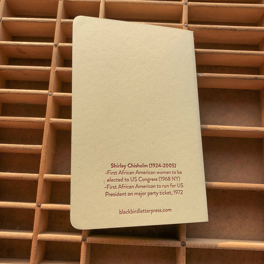 Shirley Chisholm Inspirational Notebook - College Ruled Journal for Women Empowerment, Black History & Political Activism - Perfect for Students, Activists & Gift Giving