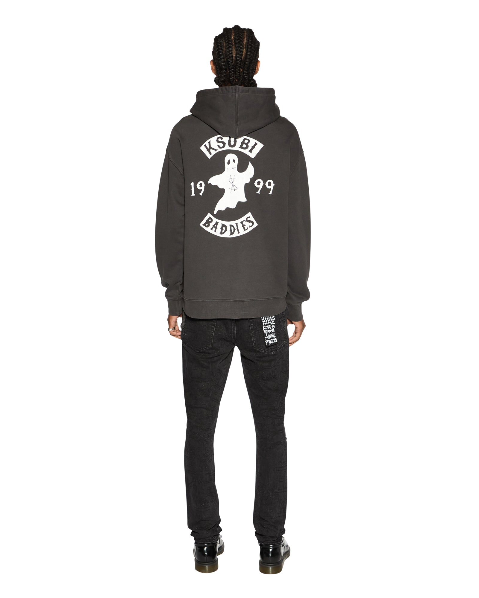BADDIES BIGGIE HOODIE FADED BLACK - Oversized Streetwear Hooded Sweatshirt for Men & Women | Perfect for Casual Wear, Hip Hop Fashion & Street Style Outfits