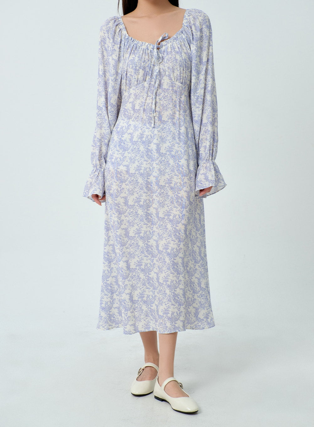 Floral Print Maxi Dress for Women - Elegant Summer Beach Dress with Long Sleeves & Flowy Design | Perfect for Vacations, Weddings, and Casual Outings