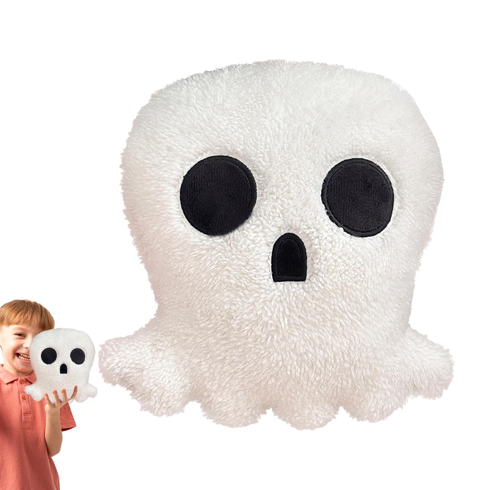 LPORF Skull Plush Toy - Cute & Soft Skull Design Stuffed Animal, Car Interior Decor, Multifunctional Halloween Decoration for Sofa Bed - Perfect for Home Decor, Gifts & Party Favors