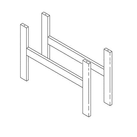Mid Sleeper Bed Frame - Sturdy & Durable Wooden Frame for Kids & Teens - Perfect for Small Bedrooms & Loft Beds