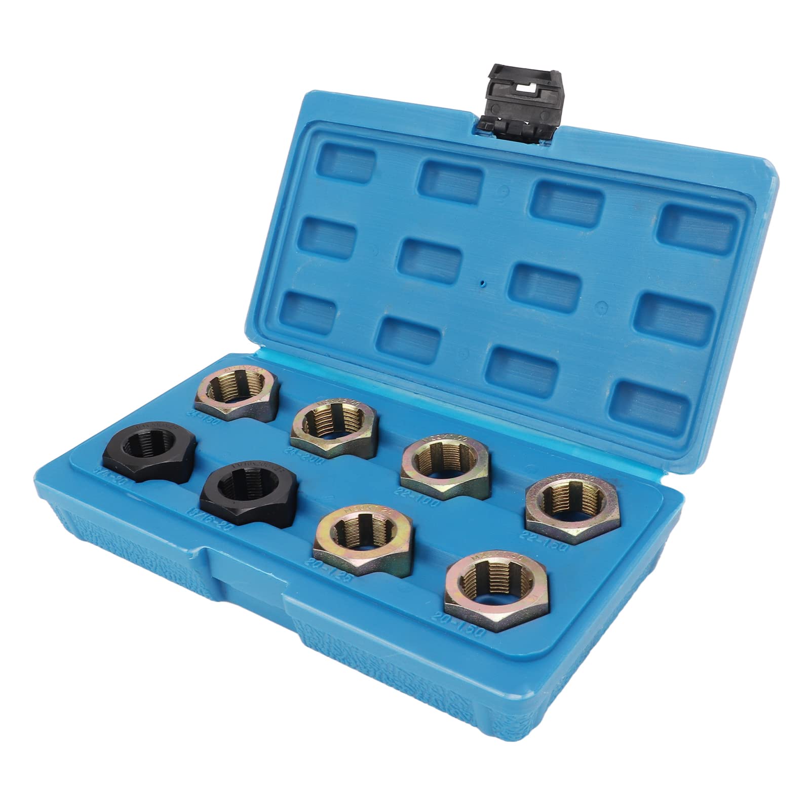 8pcs Axle Spindle Rethreading Kit - Heat Treated Thread Repair Tool for Car & Truck Maintenance | Portable Automotive DIY Fix for Damaged Wheel Studs & Lug Nuts
