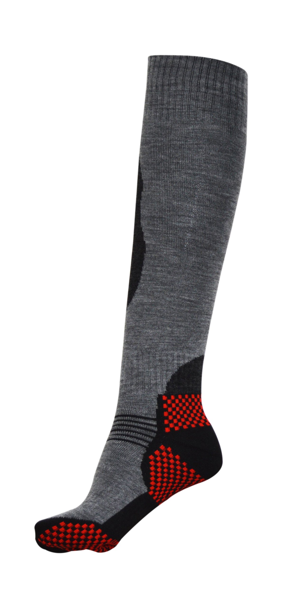 High-Performance Ski Socks for Men - Shin Protection Thermal Winter Socks (2 Pairs, US 5-8) - Perfect for Skiing, Snowboarding & Cold Weather Outdoor Activities