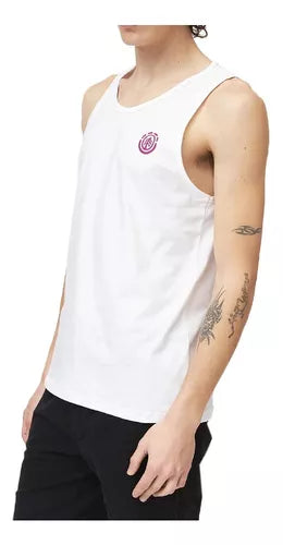 Men's Muscle Tank Top - Radiate Positive Energy White Sleeveless Shirt for Gym, Workout & Casual Wear