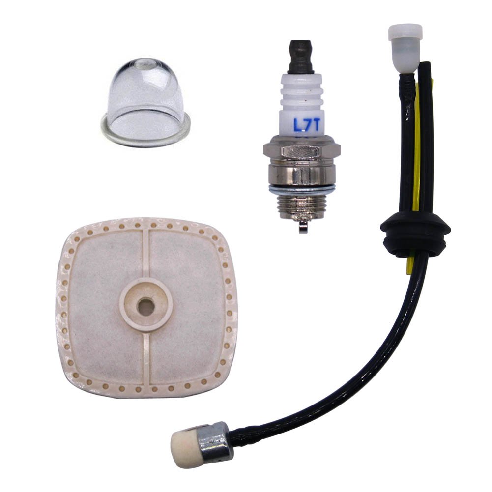 FitBest Repower Maintenance Kit with Air Filter, Spark Plug & Primer Bulb for Echo GT225 GT225i GT225L PAS225 PE225 PPF225 SHC225 SRM225 SRM225U Trimmer – Perfect for Lawn Care, Landscaping & Garden Maintenance (Grey)