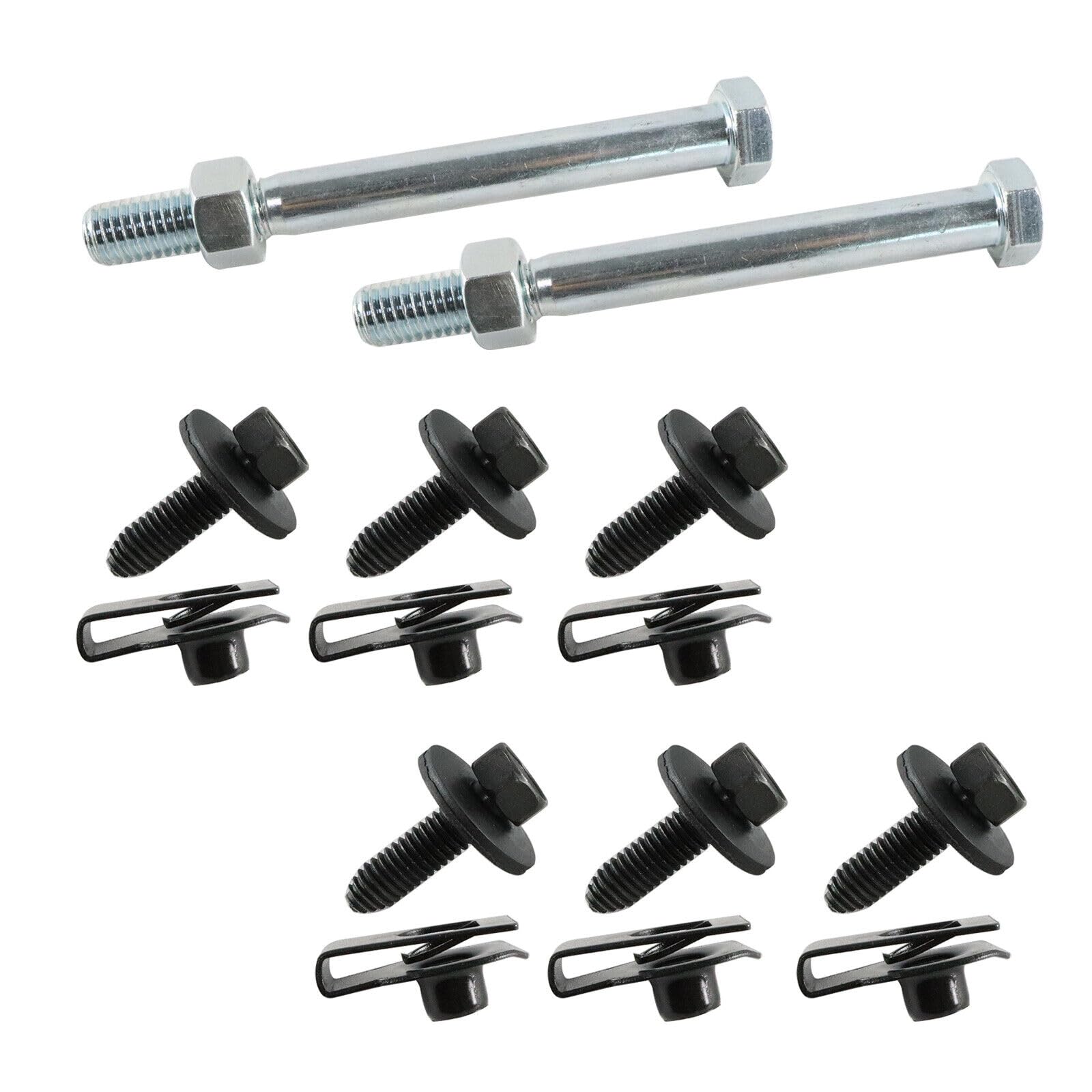 16PCS Front Leaf Spring Bracket Mounting Eye Bolts J-Clips for 1967-1981 Camaro, Firebird, Ventura, Oldsmobile, Omega, Buick Apollo | Heavy-Duty Suspension Upgrade for Classic Car Restoration