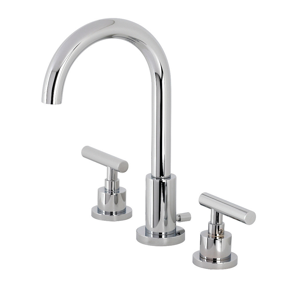 Kingston Brass FSC8921CML Manhattan Widespread Bathroom Faucet with Pop-Up Drain - Elegant 8
