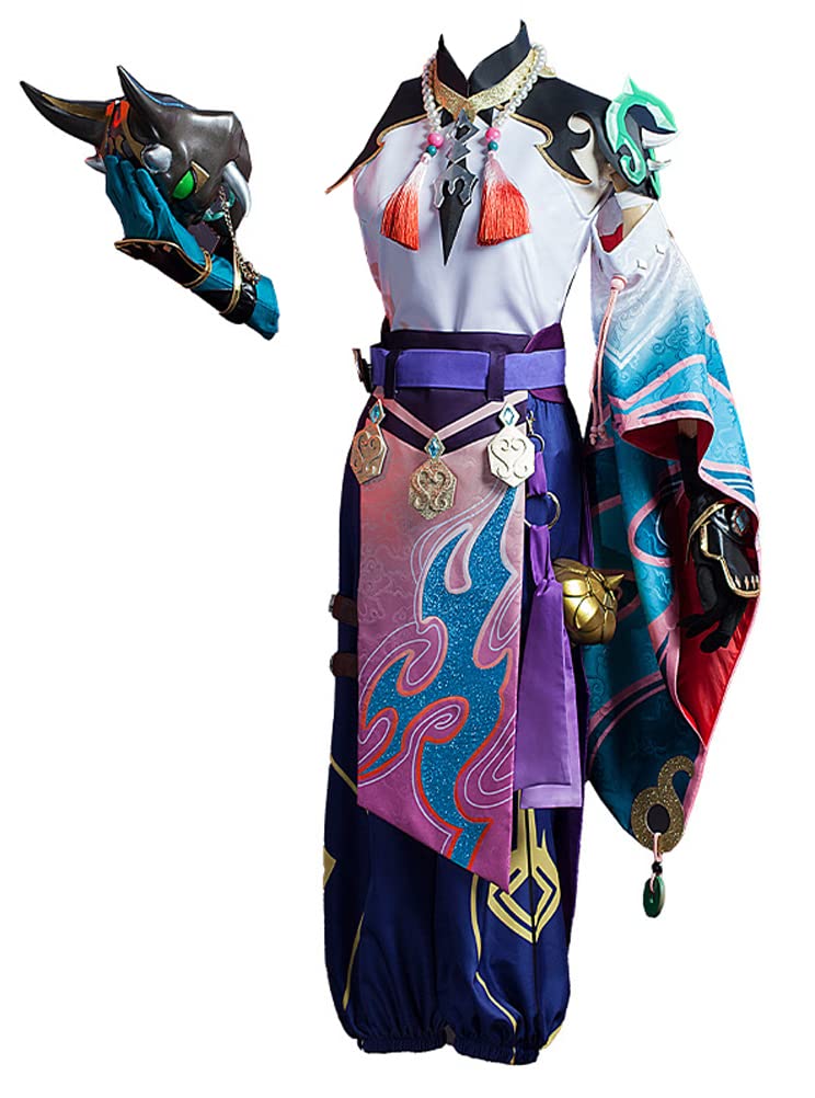 Genshin Impact Xiao Cosplay Costume - Anime Character Outfit for Halloween, Conventions & Roleplay | Premium Quality Yunbei Cosplay Costume for Fans & Collectors