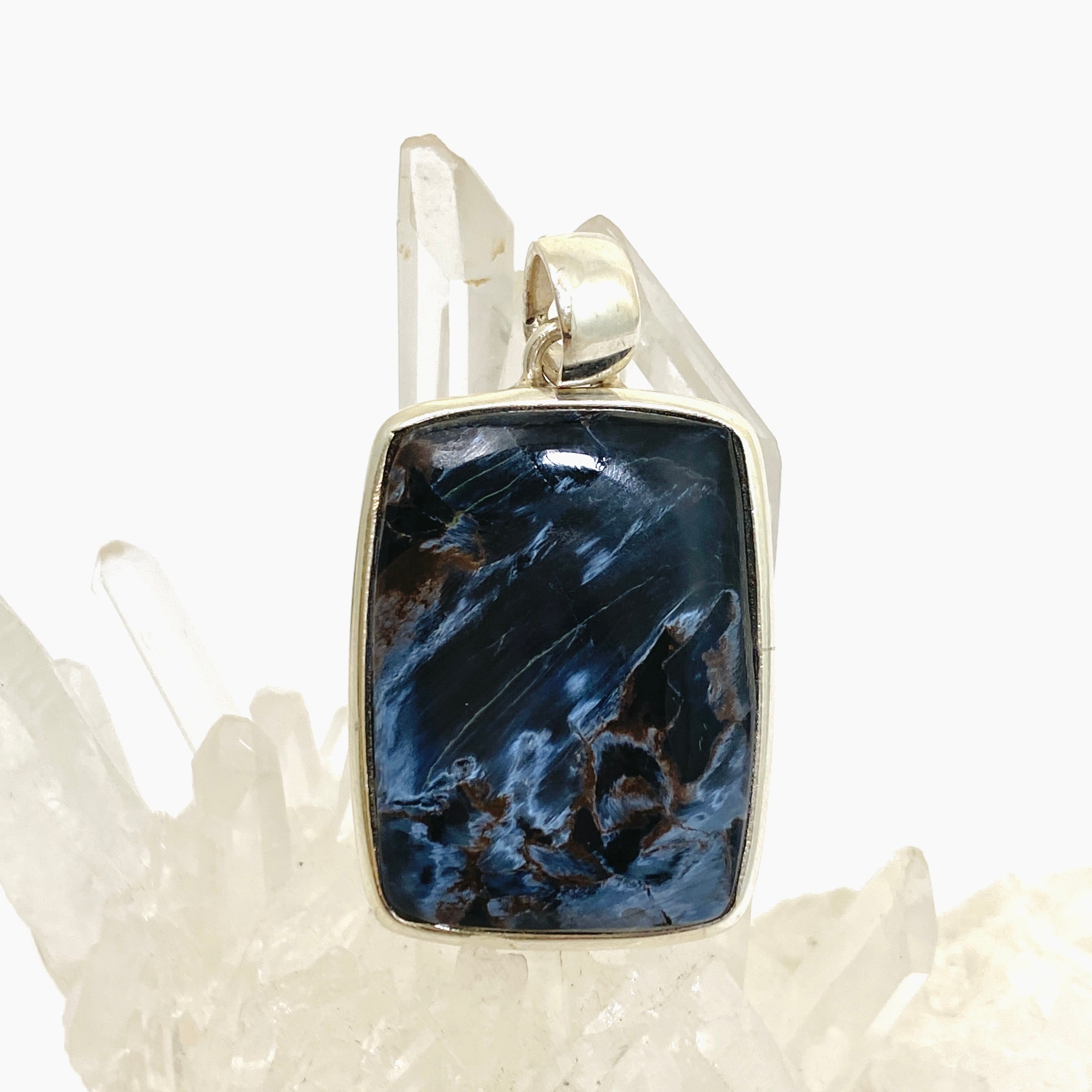Natural Pietersite Rectangular Cabochon Pendant - Handmade Gemstone Jewelry PPGJ1065 for Women, Gift for Her | Perfect for Everyday Wear, Special Occasions & Spiritual Healing