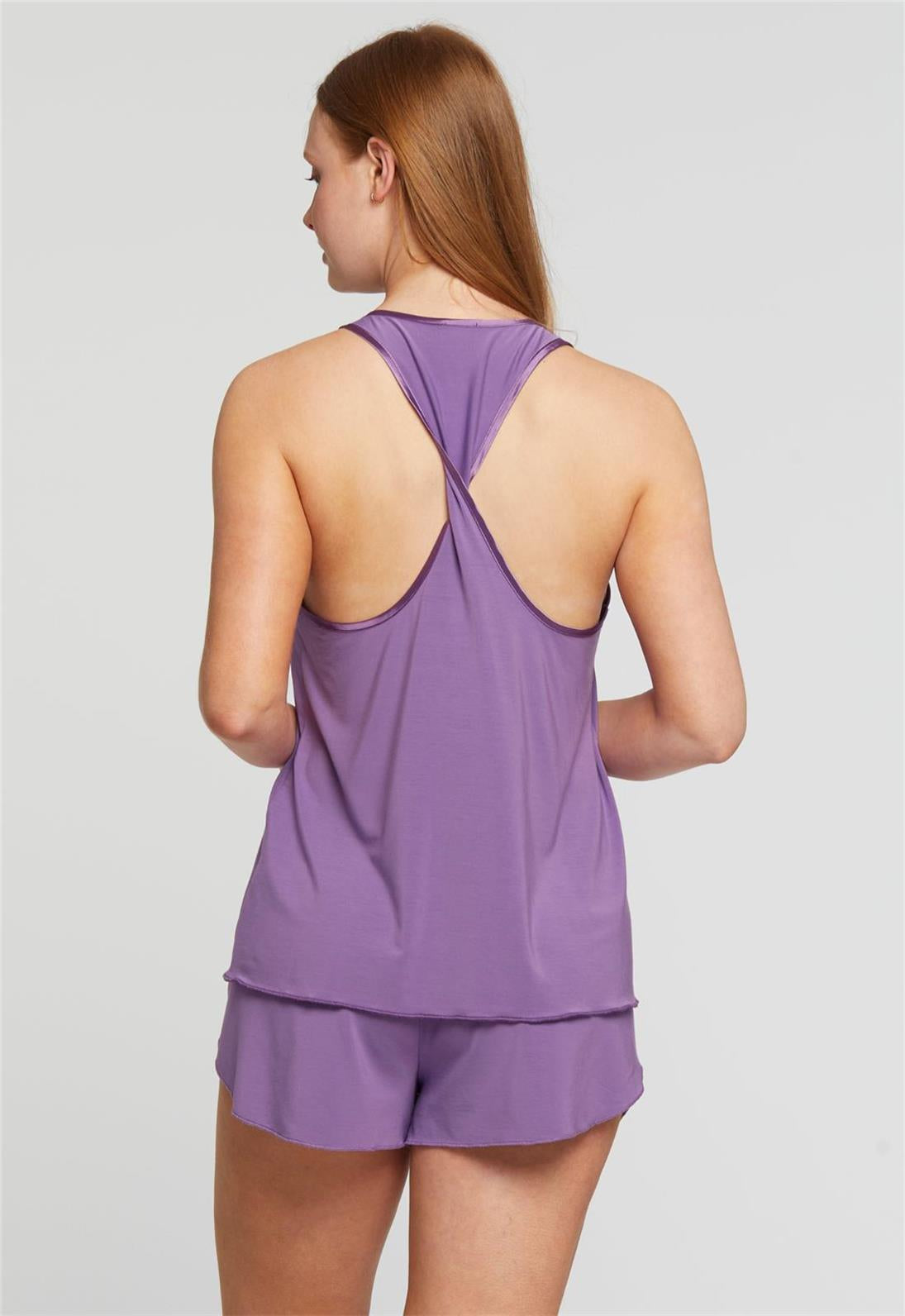 Bella Women's Tank Top and Shorts Set - Soft Breathable Cotton Lounge Wear for Yoga, Gym, and Summer Outfits