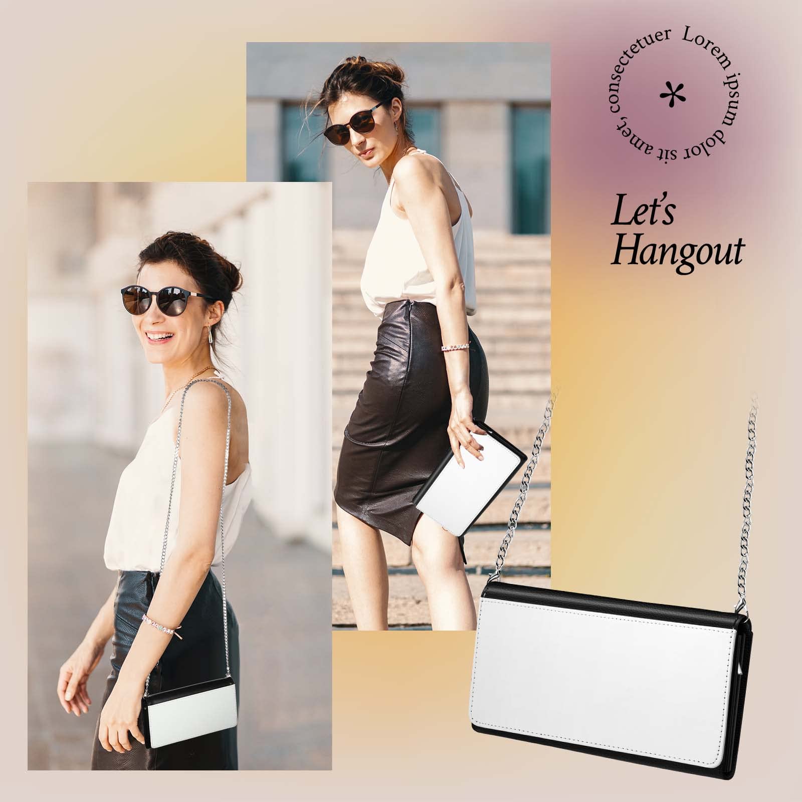 LEIFIDE Sublimation Blank Wallet for Women - DIY Heat Transfer Purse with Chain, White 5-Layer Makeup Bag | Perfect for Custom Gifts, Fashion Accessories & Travel Essentials