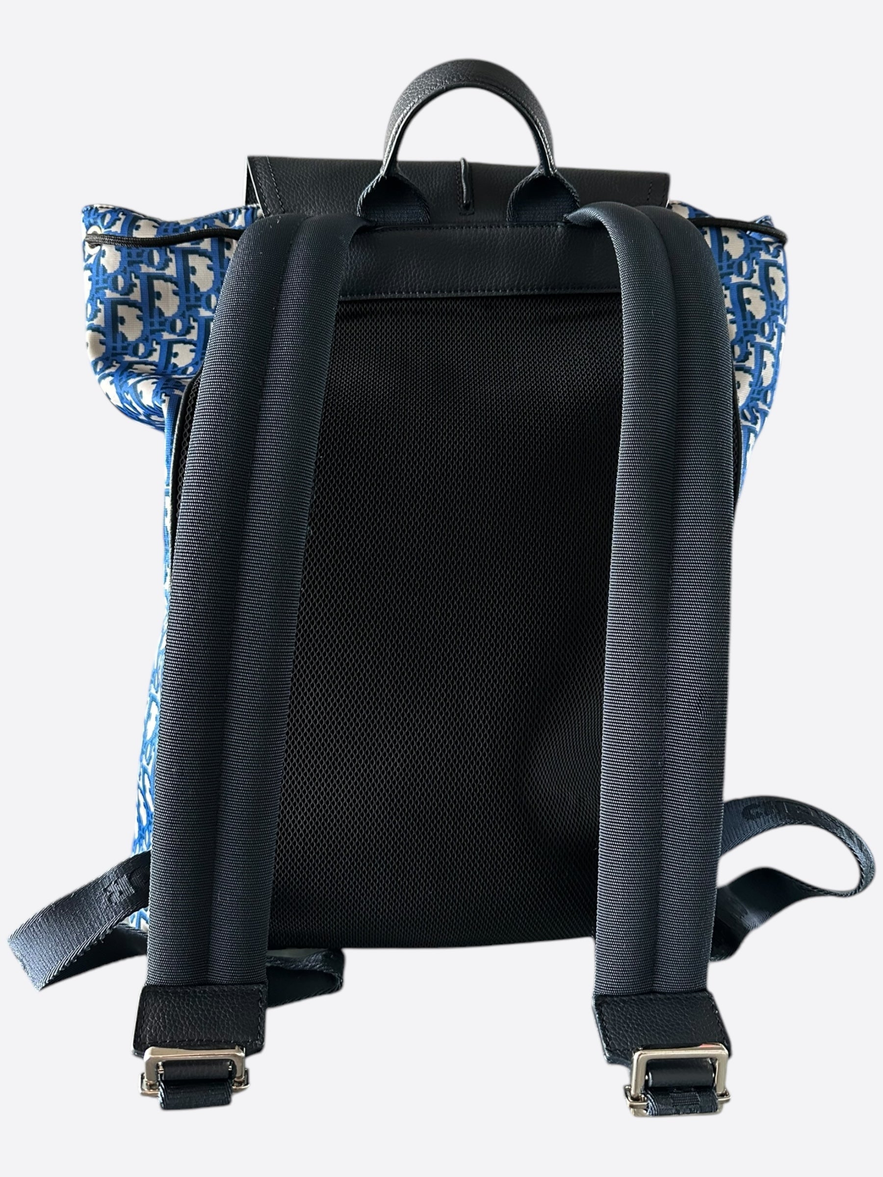 Dior Beige & Blue Oblique Motion Backpack for Women | Luxury Designer Travel Backpack | Perfect for Work, School & Travel Accessories