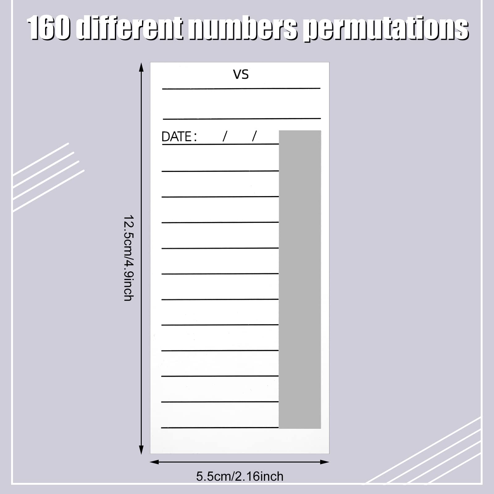 Junkin 160-Piece Football Scratch Card Set - 10-Line Strip Cards for Sports Betting, Pool Games & Gambling Tickets | Perfect for Soccer Box Games, Casino Nights & Fundraising Events