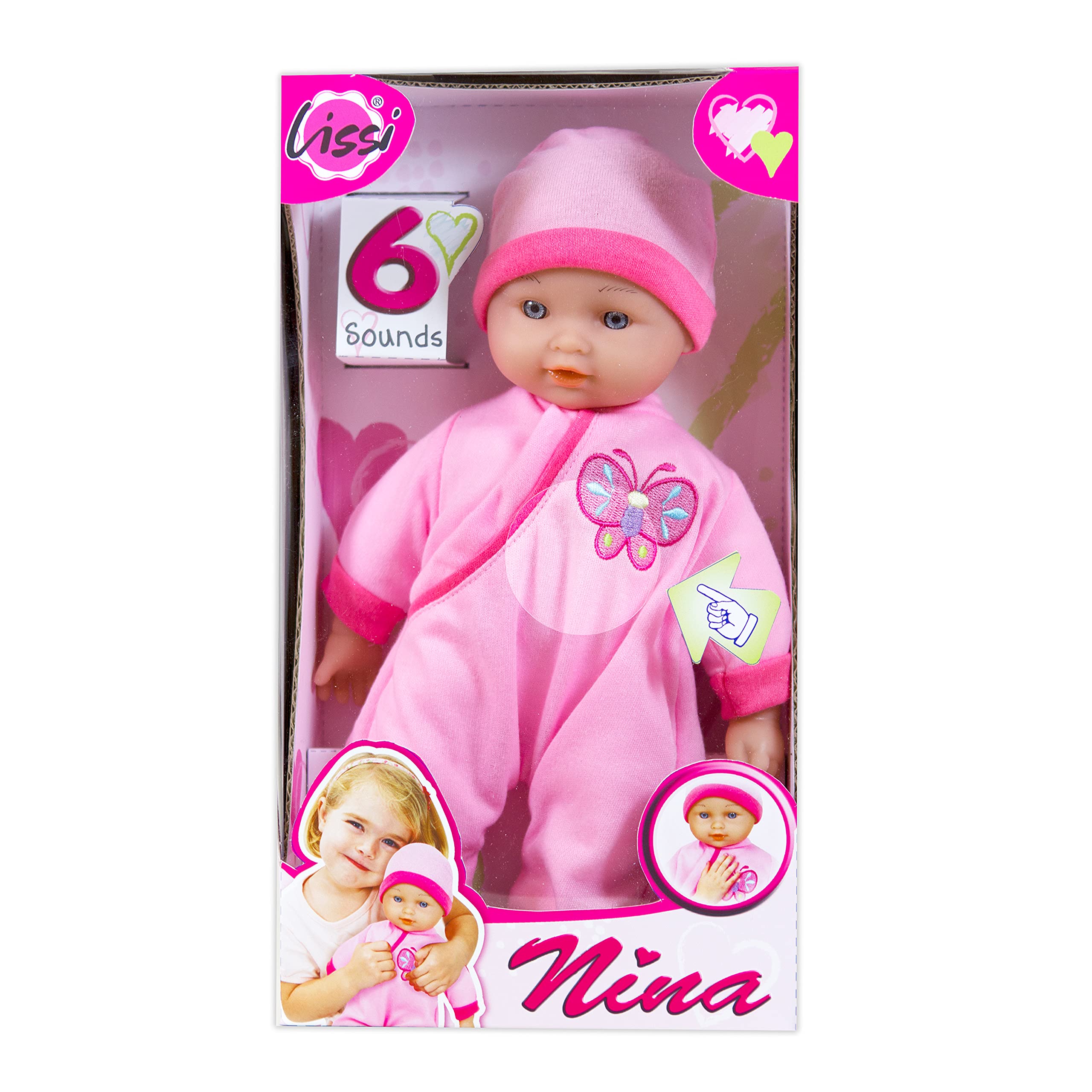 Lissi Doll - Interactive Talking Baby Doll, 11 Inches, Blue - Perfect Gift for Kids & Collectors, Great for Pretend Play & Emotional Development