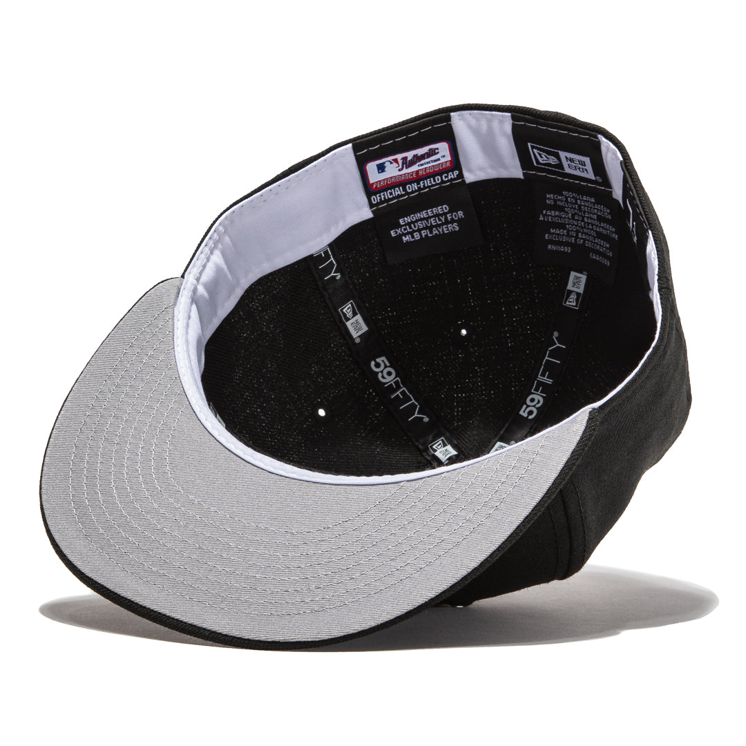 New Era 59Fifty Retro On Field Chicago White Sox Game Hat - Black MLB Baseball Cap for Men & Women - Perfect for Baseball Games, Sports Events & Streetwear Fashion