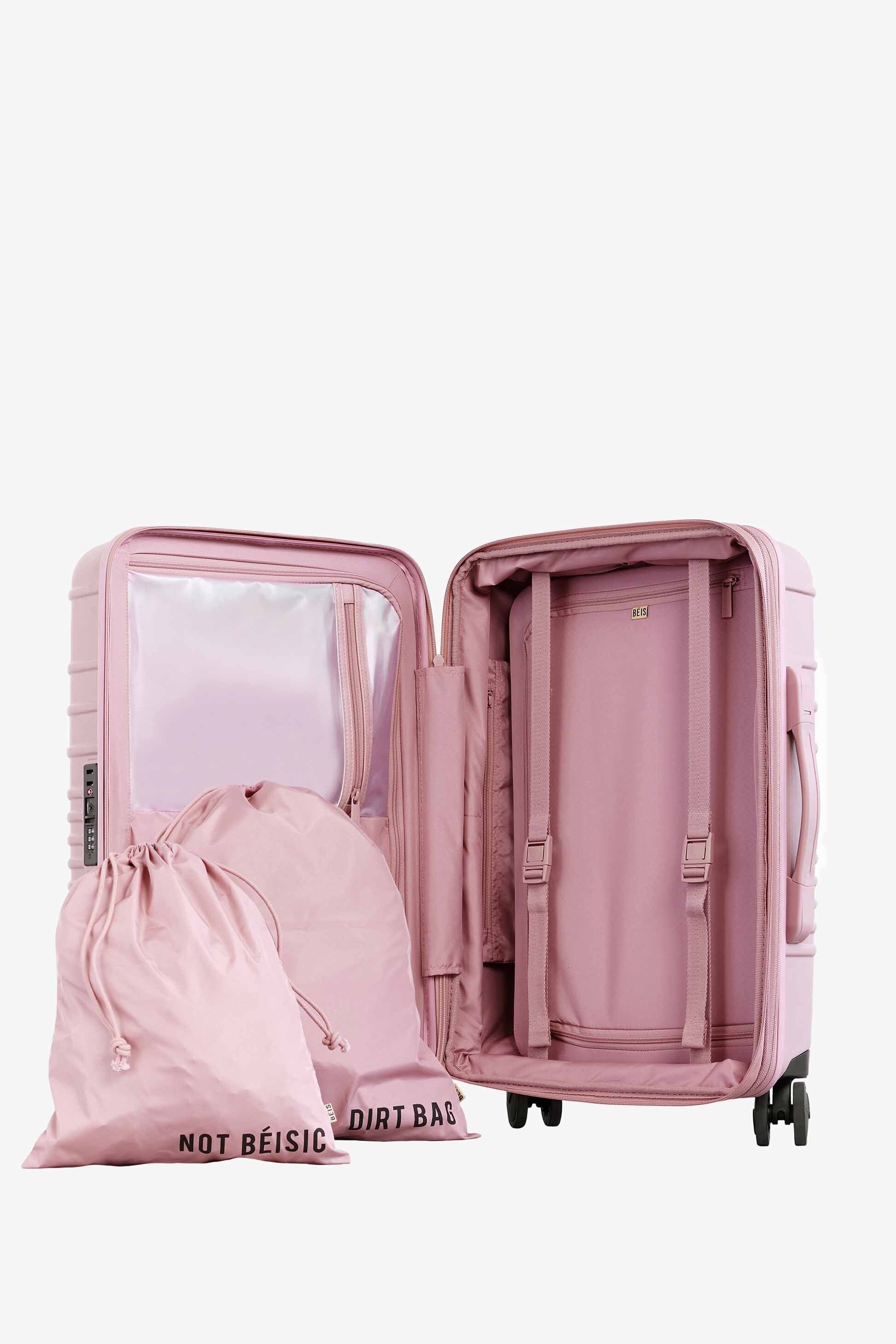 Atlas Pink Carry On Roller Luggage - Lightweight Spinner Suitcase for Travel, Business Trips & Weekend Getaways