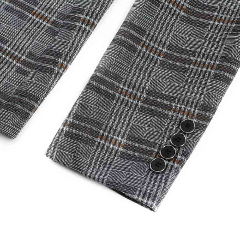 Stylish Plaid Stripe Slim Fit Casual Blazer Coat for Men - Perfect for Office Wear, Business Meetings & Smart Casual Outfits