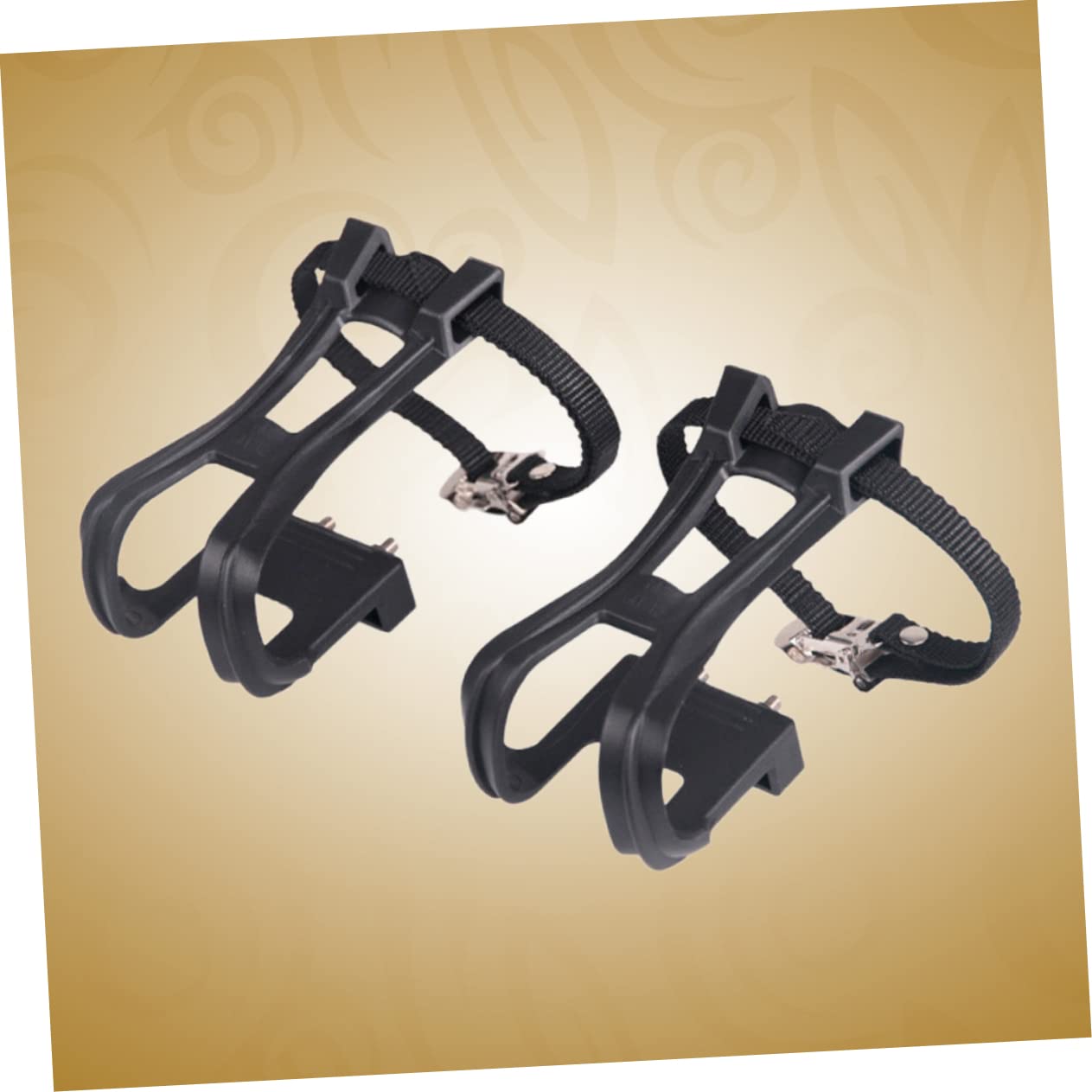 1 Pair Road Bike Clip Pedals - Lightweight Cycling Toe Clips for Secure Foot Lock - Perfect for Road Biking, Commuting & Indoor Cycling Training