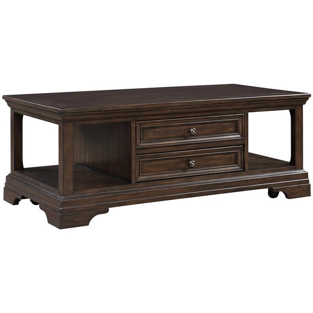 Lexicon Tobias Traditional Wooden Lift Top Coffee Table - Espresso Finish - Perfect for Living Room, Home Office & Small Spaces