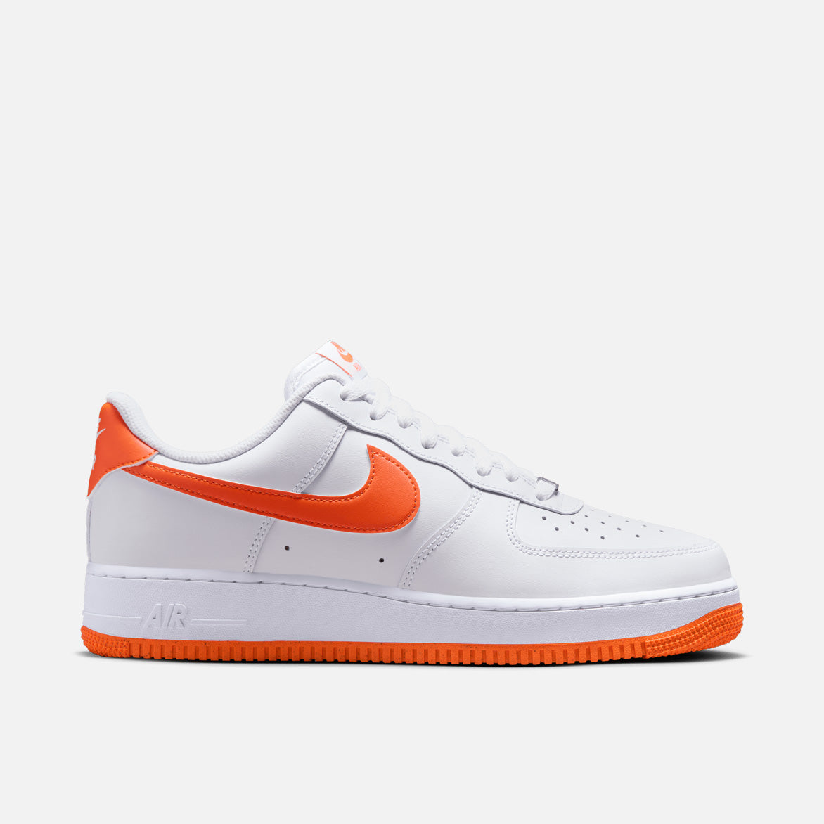 Nike Air Force 1 '07 White & Safety Orange Sneakers - Men's/Women's Basketball Shoes for Casual Wear, Street Style & Everyday Fashion