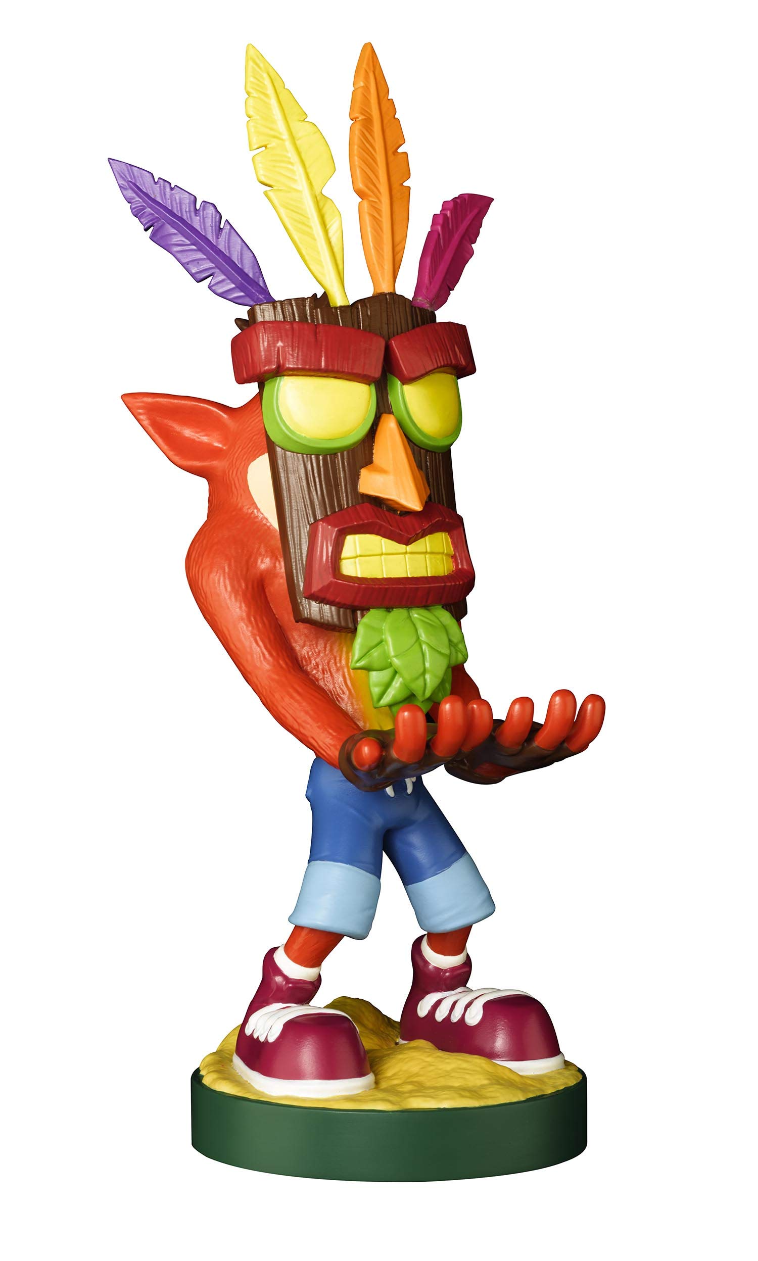 Crash Bandicoot Aku Aku Licensed Gaming Controller & Phone Holder Stand - Cable Guys Official Merchandise for Gaming Setup & Desk Organization | Perfect for PS5, Xbox, Nintendo Switch & Mobile Gaming Accessories