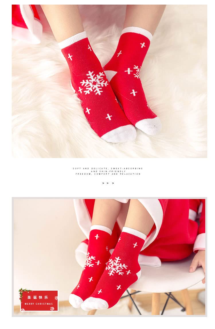 Little English Christmas Socks for Babies & Toddlers (1-3 Years) - Soft 95% Cotton Unisex Holiday Socks - Keeps Feet Warm & Cozy - Perfect for Holiday Outfits, Christmas Photos & Winter Comfort