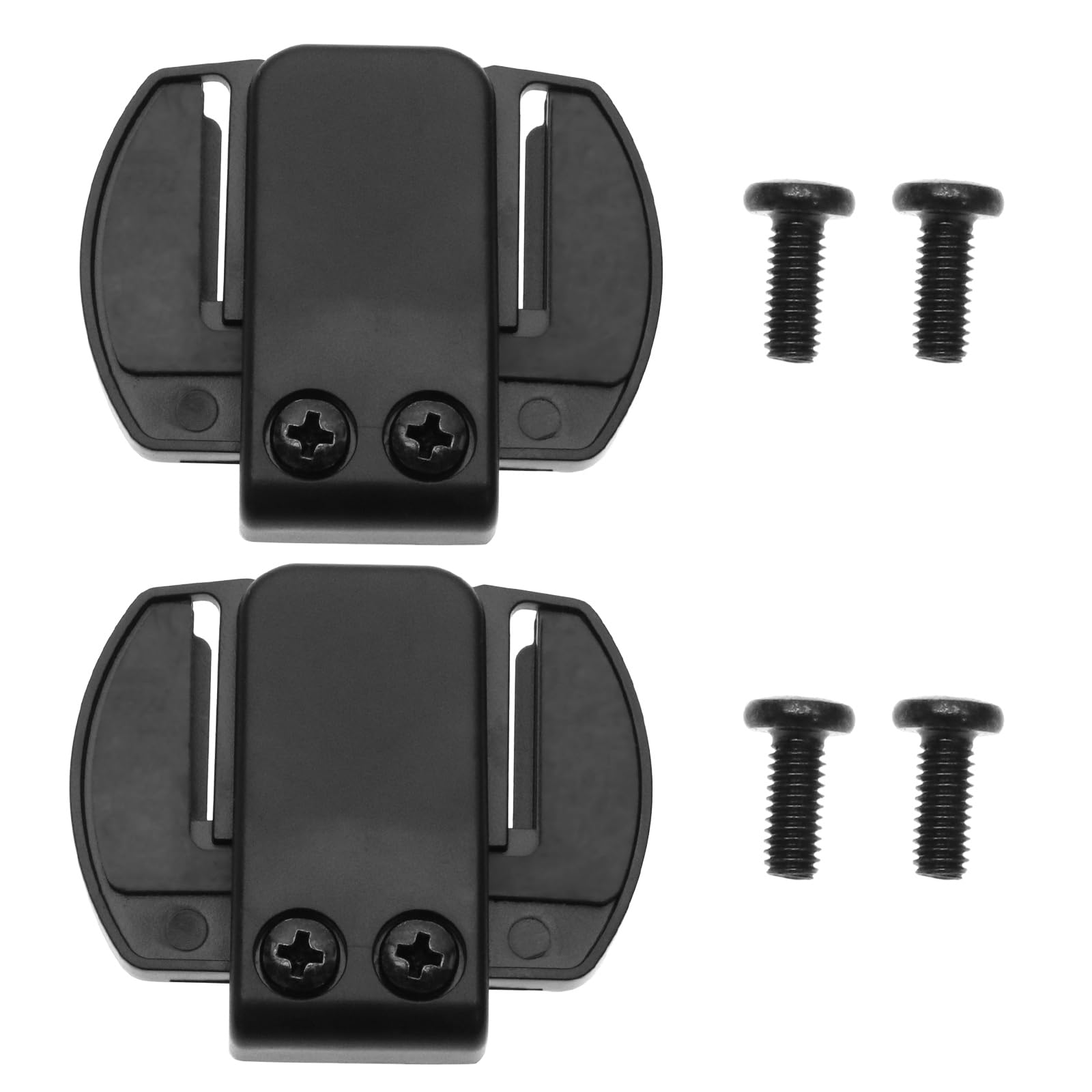 ECSiNG 2-Pack Motorcycle Helmet Bluetooth Headset Intercom Mounting Bracket - Compatible with V6 & V4 Series Bluetooth Intercom Systems - Perfect for Group Rides, Touring & Hands-Free Communication