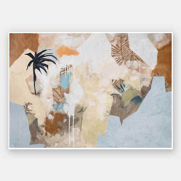 Earthy Collage Unframed Art Print - Nature Inspired Wall Decor for Living Room, Bedroom & Office - Perfect for Boho, Farmhouse & Modern Home Decor