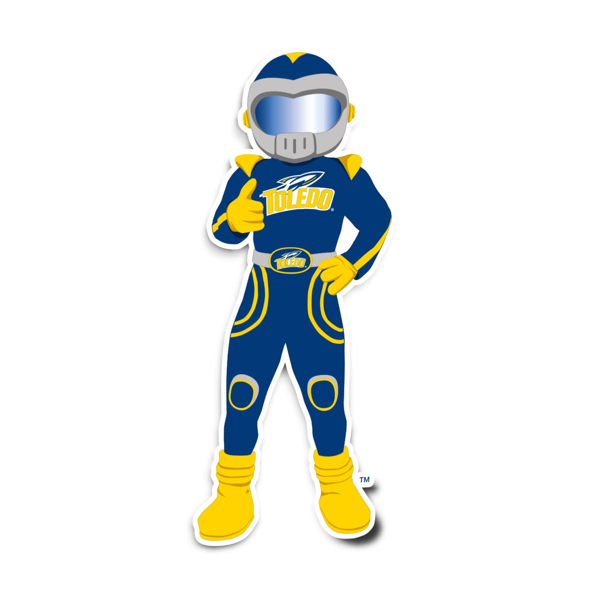 University of Toledo UT Rockets Vinyl Decal Sticker - Waterproof Laptop, Car, Water Bottle, Scrapbook Decor - Perfect for College Students, Alumni & Fans (IND 00024) - Show School Spirit on Campus, Game Days & Everyday Use