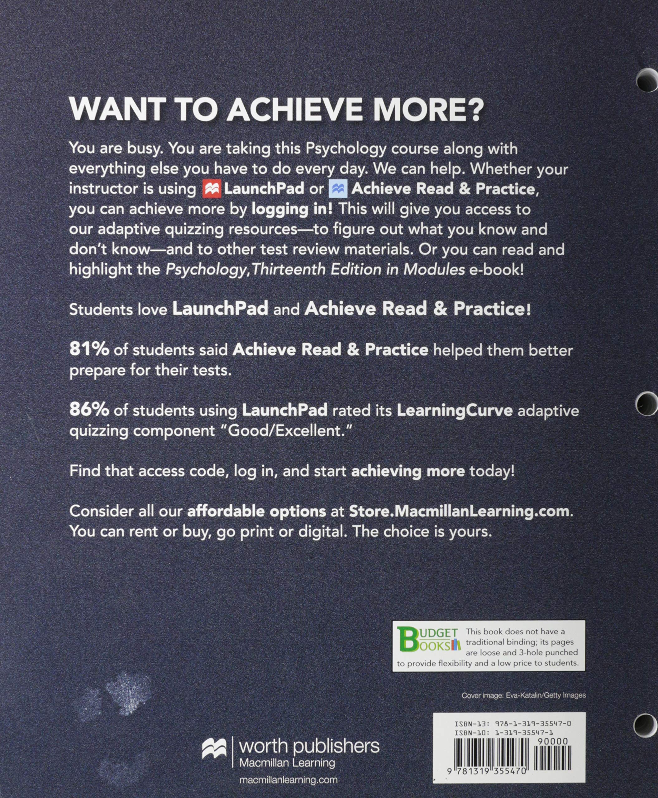 Psychology in Modules Loose-Leaf Edition - Affordable Budget Book for College Students & Self-Study | Perfect for Psychology Courses, Exam Prep & Home Learning