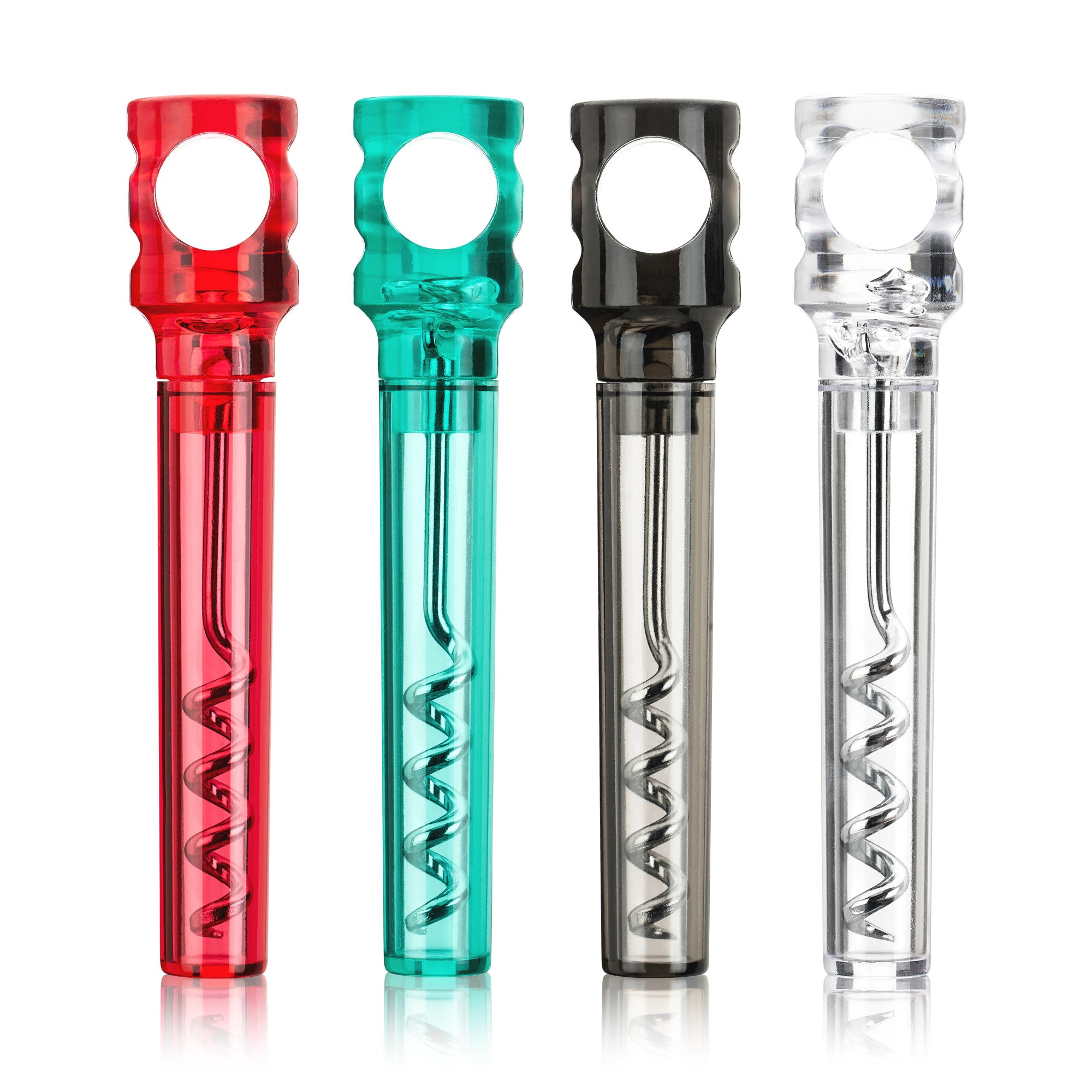 Set of 2 Clear Pocket Corkscrews - Compact Wine Opener for Travel, Camping & Picnics | Assorted Colors | Portable Bar Tool for Outdoor Adventures