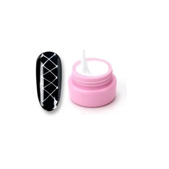 D.B.Z. ® White & Black Spider Gel Nail Polish Kit - Thin Brush for Nail Art, UV LED Gel Paint for Drawing & Painting - Perfect for Salon, Home Manicure & Nail Art Designs