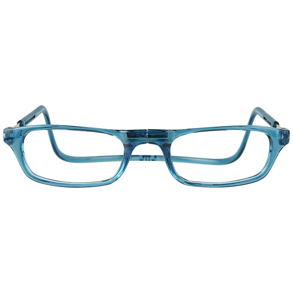 Clic Magnetic Reading Glasses for Men & Women - Lightweight Computer Glasses with Spring Hinges - Small/Medium Size - Perfect for Reading, Office Work & Screen Time