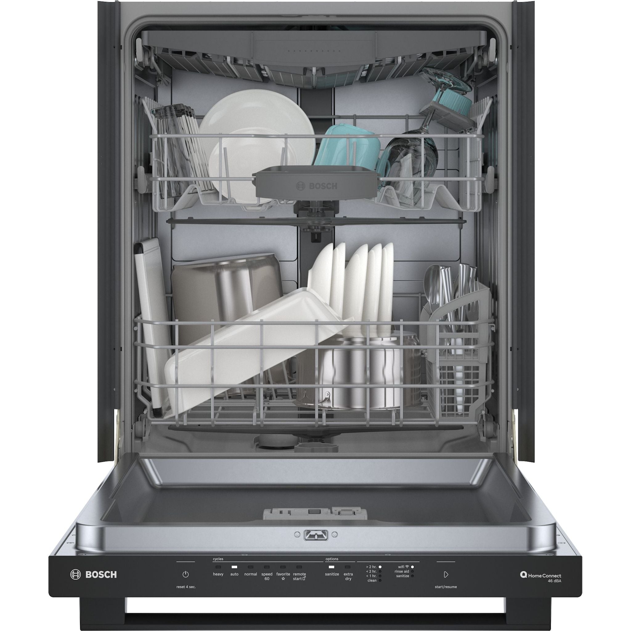 Bosch SHX5AEM6N Built-In Dishwasher - 24 Inch Stainless Steel Interior, 16 Place Settings, Ultra-Quiet 44 dBA, Energy Star Certified - Perfect for Kitchens, Apartments & Open-Concept Homes