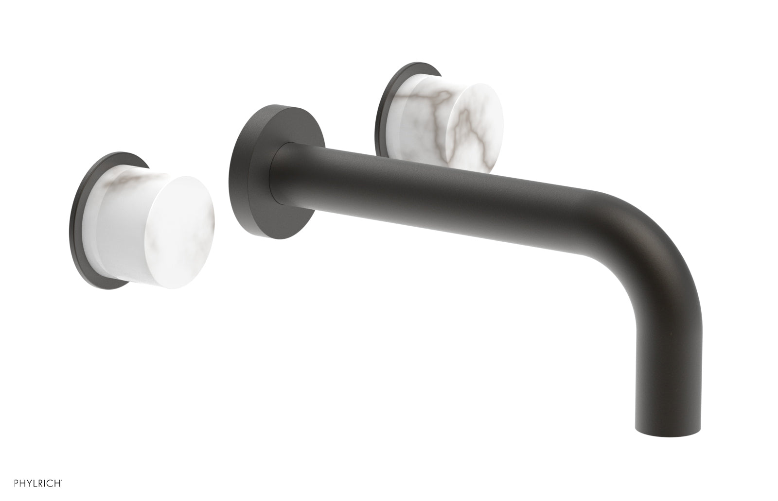 Premium White Marble Wall-Mounted Lavatory Sink Set - Modern Bathroom Vanity with Faucet for Small Spaces, Powder Rooms & Guest Baths