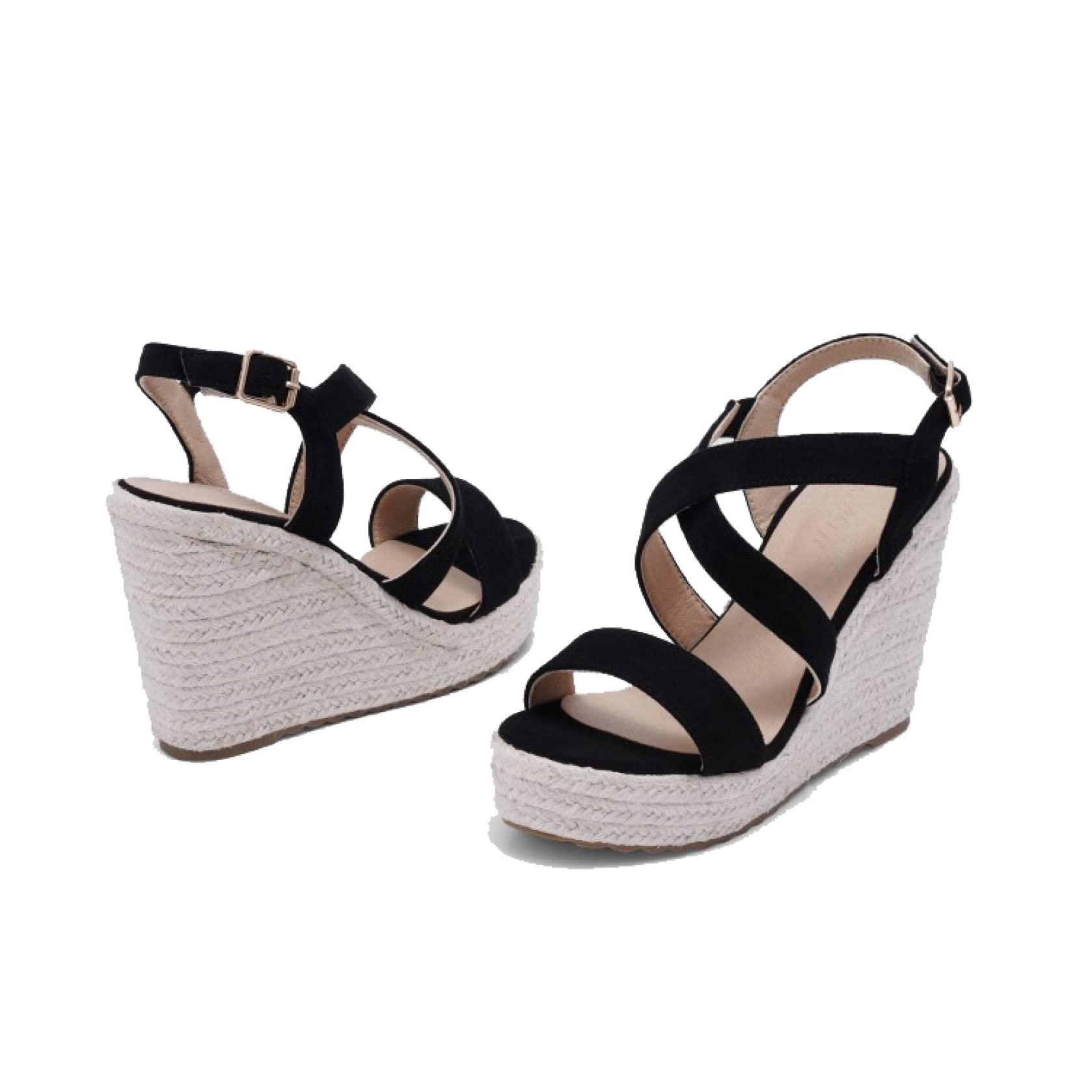 Women's Fashion Wedge Sandals with Ankle Buckle Strap - Peep Toe Espadrille Platform Sandals for Daily Wear & Party | Perfect for Summer Outfits, Beach Vacations & Casual Events