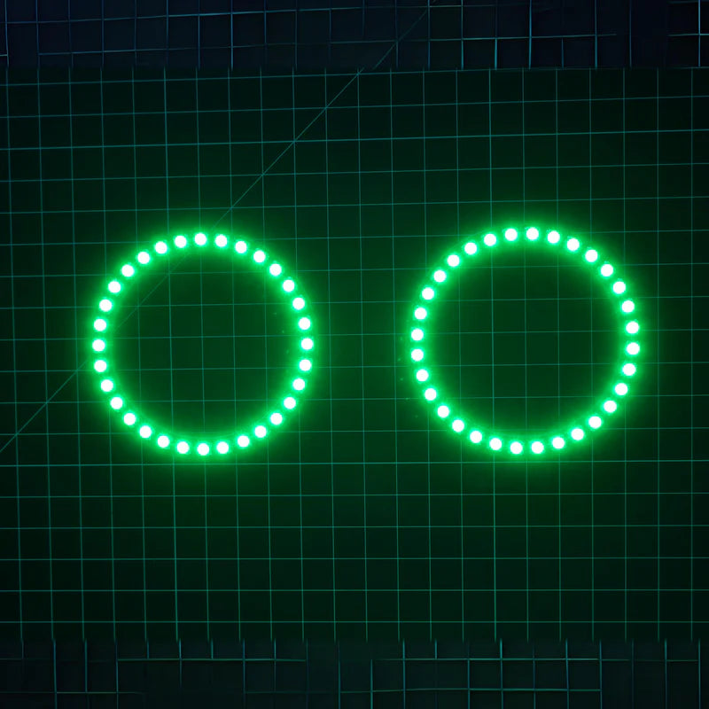 Multicolor LED Halo Rings - Customizable Size Options for Car Headlights & Motorcycle Accent Lighting