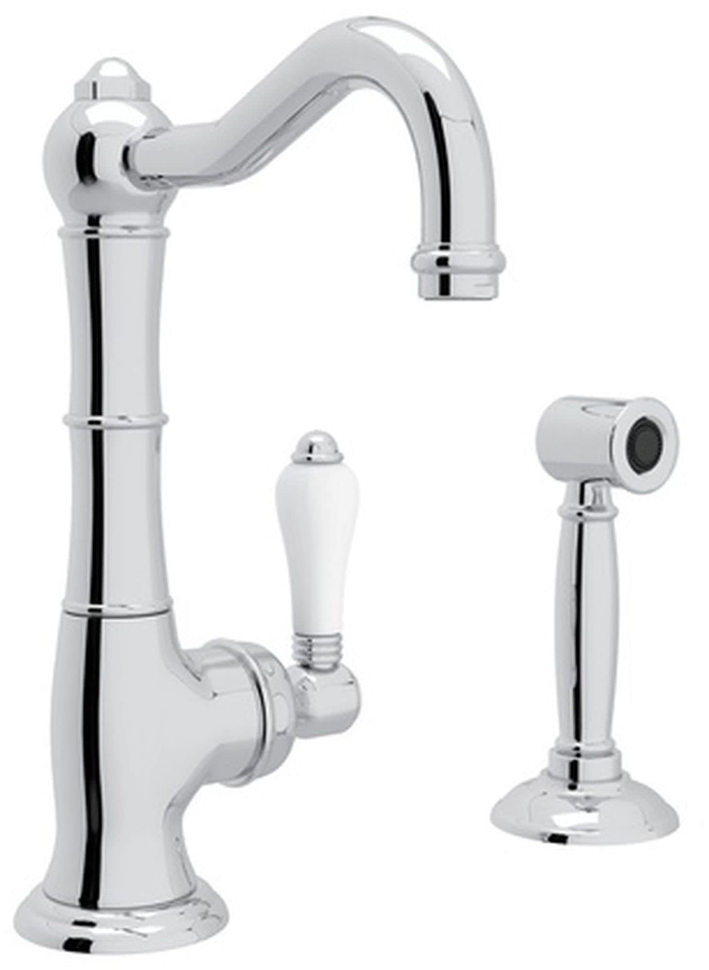ROHL A3650LPWSAPC-2 Premium Polished Chrome Kitchen Faucet - Modern Pull-Down Sprayer for Sink, Perfect for Home & Restaurant Use
