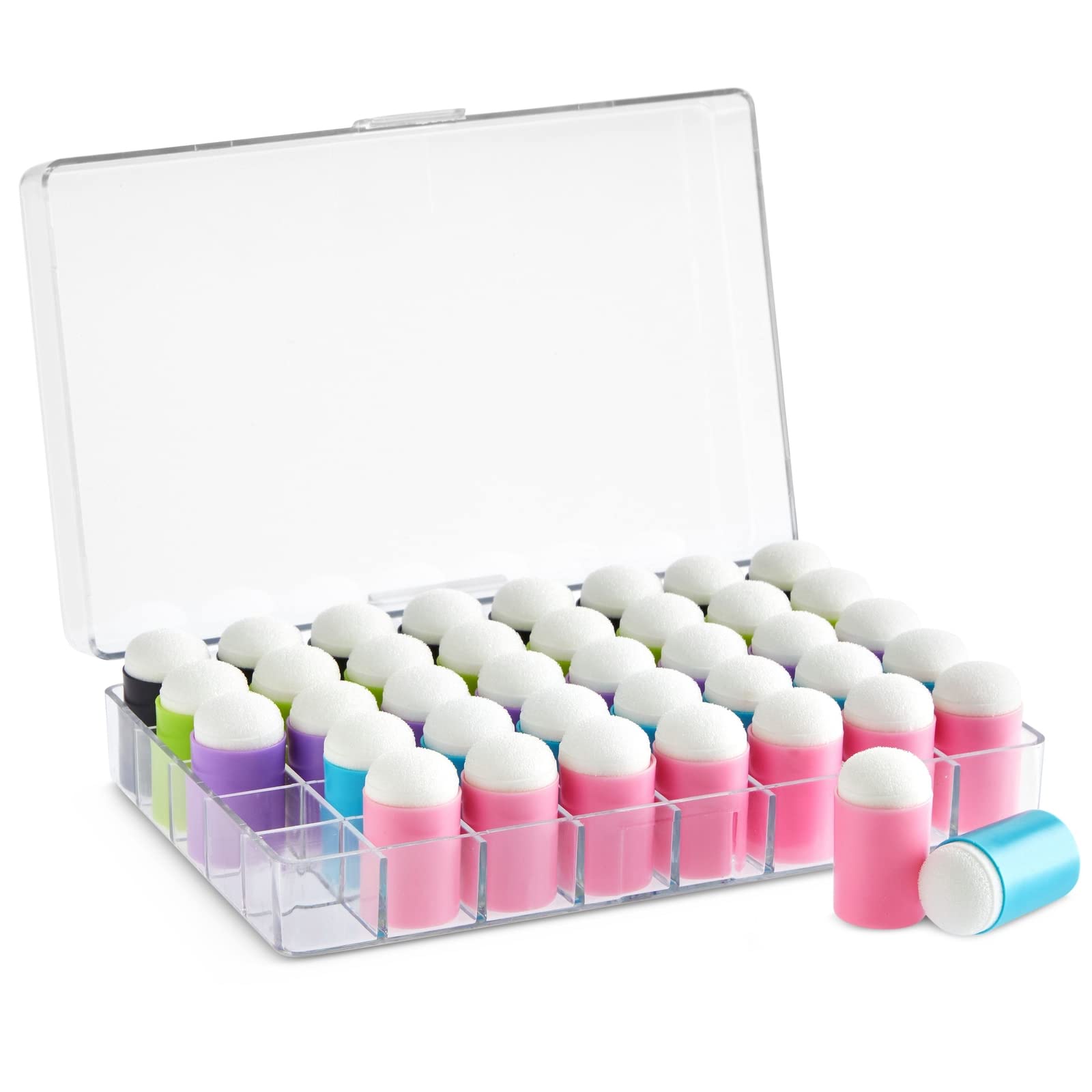 Bright Creations 40 Pack Finger Painting Sponges - 1 Inch Stamping Daubers & Ink Blending Tools for DIY Arts, Crafts, Scrapbooking & Card Making - Perfect for Kids, Artists & Craft Enthusiasts