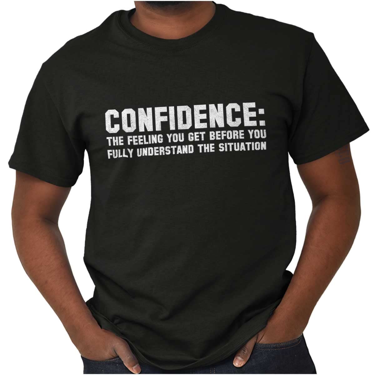 Confidence Fake Definition Sarcastic Graphic T-Shirt for Men & Women - Funny Sarcasm Tee for Casual Wear, Parties & Gifts