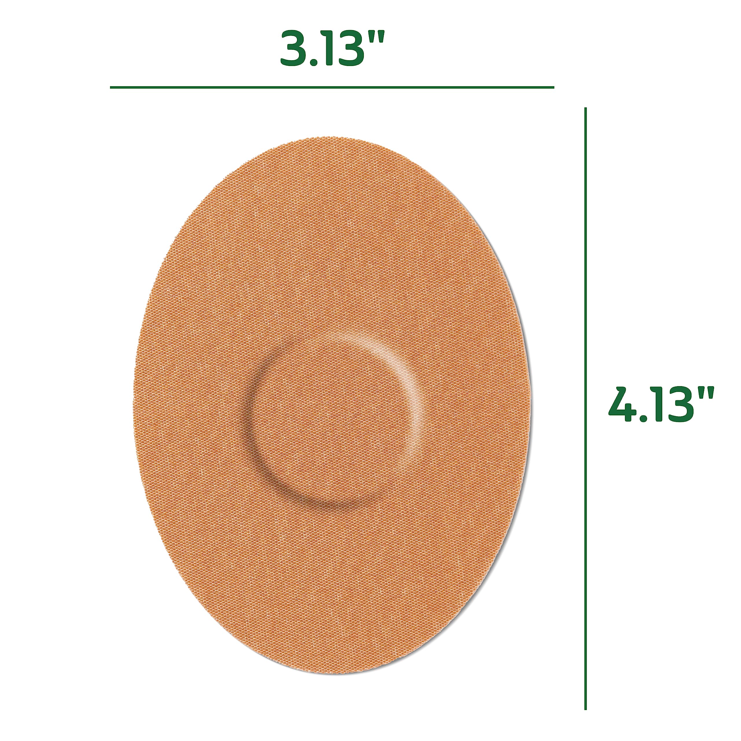 Curad Tan CGM Patches (25-Count) - Waterproof Glucose Monitor Cover for Active Lifestyles
