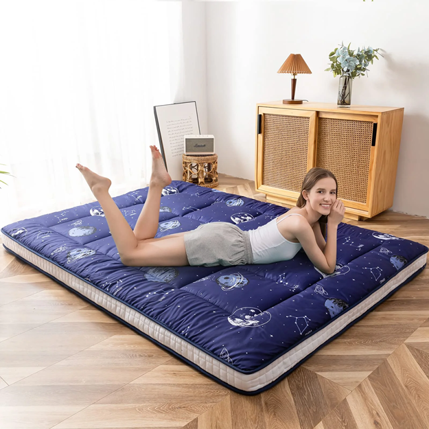 MAXYOYO Japanese Futon Mattress - Thick Padded Floor Mattress for Camping, Guest Bed & Couch | Portable Tatami Style Sleeping Mat for Indoor/Outdoor Use
