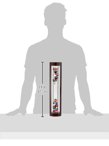 Premium Wooden Box Galileo Thermometer - Elegant Home & Office Decor for Indoor Temperature Measurement