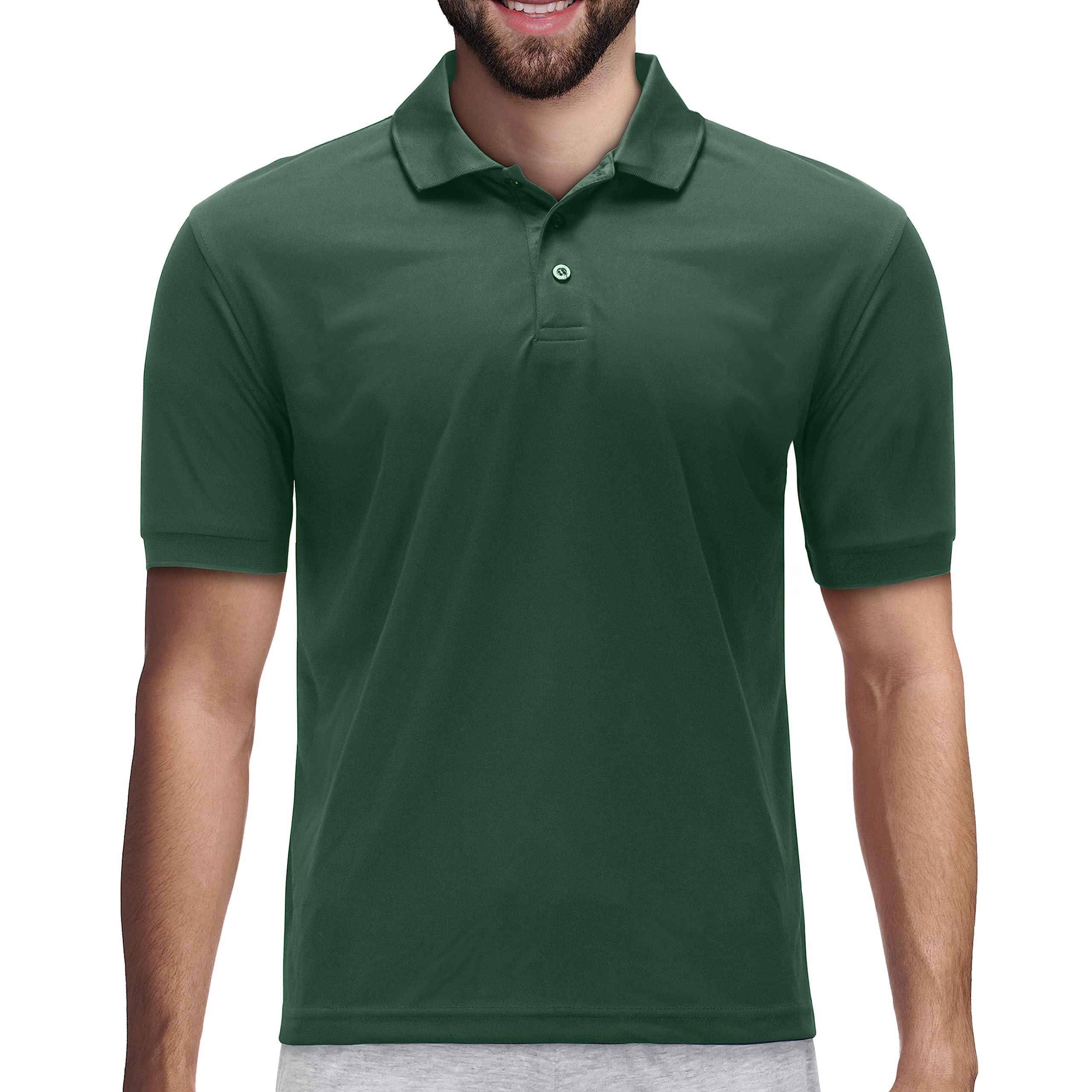 Premium Moisture-Wicking Men's Polo Shirt - Quick Dry & Breathable Performance Shirt for Golf, Work & Outdoor Activities