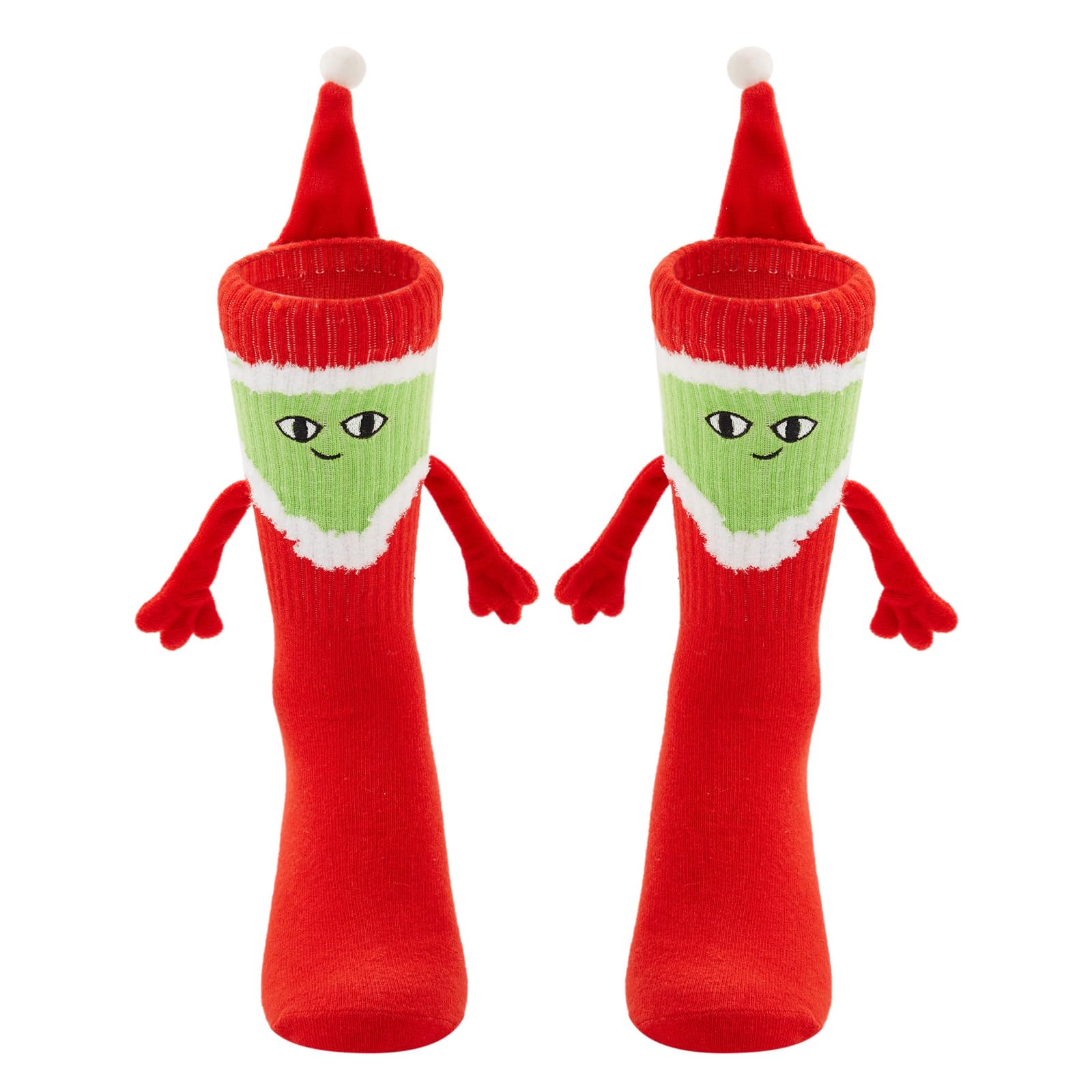Awoscut Holiday Stockings - Cute Matching Christmas Socks for Couples, Family & Kids | Novelty Hand-in-Hand Design | Perfect Festive Gift for Adults & Children | Great for Christmas Parties, Family Gatherings & Holiday Photos