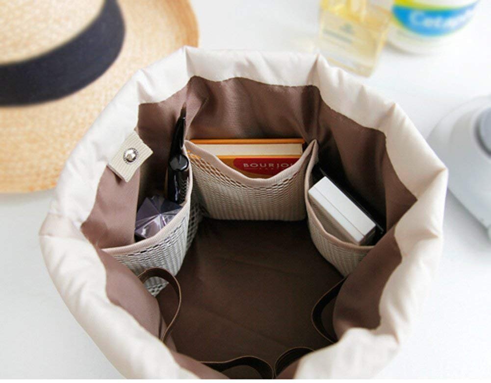 BLAPOXE Round Barrel Shaped Cosmetic Bag | Travel Makeup Organizer Pouch | Waterproof Toiletry Case for Women | Perfect for Travel, Gym & Daily Essentials Storage