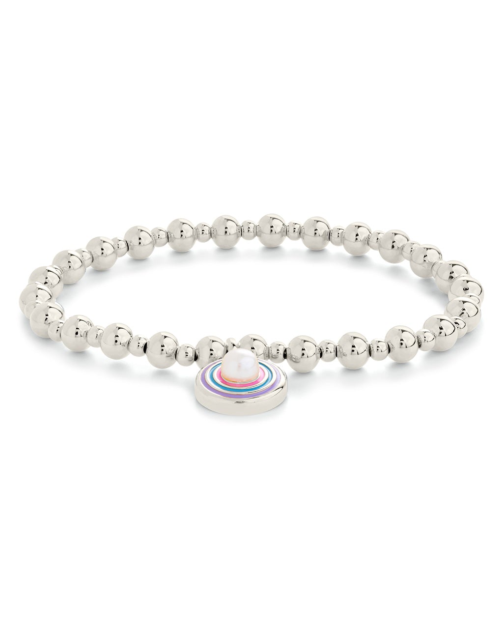 Lorelai Enamel & Pearl Charm Beaded Bracelet for Women - Elegant Fashion Jewelry Gift for Birthday, Anniversary & Special Occasions | Perfect for Parties, Weddings & Everyday Wear