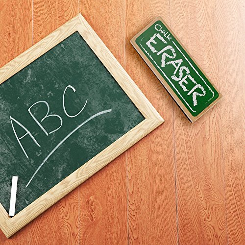 2-in-1 Chalkboard & Dry Erase Board with Black Felt Eraser - Perfect for Home, Office, Classroom & Kids Learning Activities