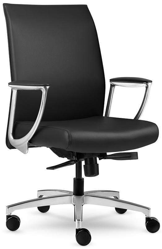 Premium Allseating Mid/High Back Zip Chair in Genuine Leather [94040] - Ergonomic Office Chair for Home & Executive Workspaces
