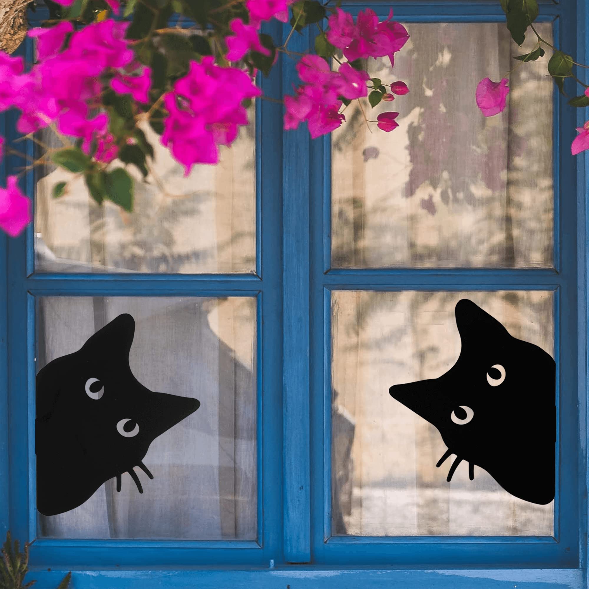 Black Metal Cat Garden Decorations - Set of 3 Outdoor Halloween Yard Art for Cat Lovers | Funny Animal Silhouette Statue for Lawn, Courtyard & Patio Decor | Perfect Gift for Halloween & Garden Enthusiasts